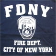 thumbnail image 2 of FDNY T-SHIRT, Officially Licensed Crewneck New York Fire Department Athletic Tee, Navy M, 2 of 3