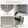 thumbnail image 4 of Rattan Garden Coffee Table, 25.6" Square Garden Rattan Table with Tempered Glass Top, Grey, 4 of 7