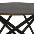 thumbnail image 3 of 36 Inch Modern Round Coffee Table with Star Crossed Legs, Gray, Black, 3 of 5