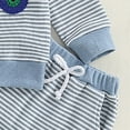thumbnail image 5 of NOLDARES 2 Piece Toddler Baby Boy Clothes Long Sleeve T Shirt and Pockets Pants Set Graphic Print Fall Winter Outfits Clothing(Blue,12-18 M), 5 of 8