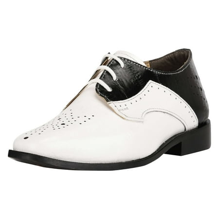 

LIBERTYZENO Kids Oxford Shoes Classic Leather Lace Up Kids Party Shoes Toddler Big Boys