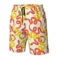 thumbnail image 6 of Uemuo Snake Pattern Men's Swim Trunks Hawaiian Beach Bathing Suit Swimsuits Beach Quick-Dry Shorts with Pockets-Small, 6 of 9