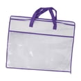 thumbnail image 1 of Organizador de ropa, bolsa de almacenamiento de mantas, contenedor de almacenamiento, organizador de armario transparente, bolsa de edredón para borde violeta, 1 of 8