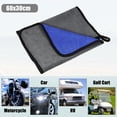 thumbnail image 2 of Unique Bargains Microfibre Car Drying Towel 11.81"x23.62" Extra Large Car Cleaning Detailing Absorbent Gray Blue, 2 of 6