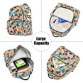 thumbnail image 5 of FORMRS Mini Backpack Purse for Women Travel Daypack Casual Shoulder Bag, Colorful Clover Pattern, 5 of 7