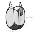 thumbnail image 3 of 1 Pc 50L Folding Laundry Basket Durable Folding Laundry Hamper for Bathroom 22.05"x14.17" Black, 3 of 6