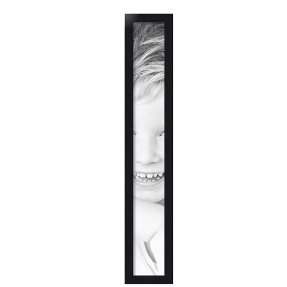 ArtToFrames 5" x 37" Black Steel Picture Frame, 5x37 inch Black MDF Poster Frame (WOM-4639), Pack