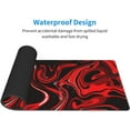 thumbnail image 5 of Gaming Mouse Pad Black Red Fluid Marble Non-Slip Rubber Base Extended Mousepad with Stitched Edges Keyboard Computer Laptop Mat for Gamer Desktop Office Home 31.5 x 11.8 in, 5 of 6