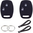thumbnail image 1 of WWS-2 PCS for Honda Key Fob Cover, Silicone Key Protector with Keychain Compatible with 2005-2017 Honda Accord Crosstour CR-V CR-Z Civic Fit Insight Odyssey Ridgeline, Accessories Key Shell Black + B, 1 of 4