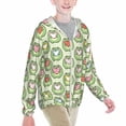 thumbnail image 2 of Cauagu Cute Chubby Frog Print Sun Protection Jacket for Teen,Full-Zipper Long Sleeve Sun Shirts with Pockets UV Hoodie Shirts Outdoor Athletic Jacket-Large, 2 of 7