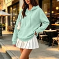 thumbnail image 6 of Women Oversized Hoodie Long Sleeve Pullover Sweatshirt with Front Pocket Drawstring, 6 of 6