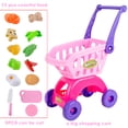thumbnail image 2 of NimJoy Pink Big Toy Shopping Cart W/Cutting Foods ABS Toy for Girls 3-6 Years Kids, Pretend Play Shopping Grocery Play Set Gifts to Toddlers Girls Boys (Unisex), 2 of 7