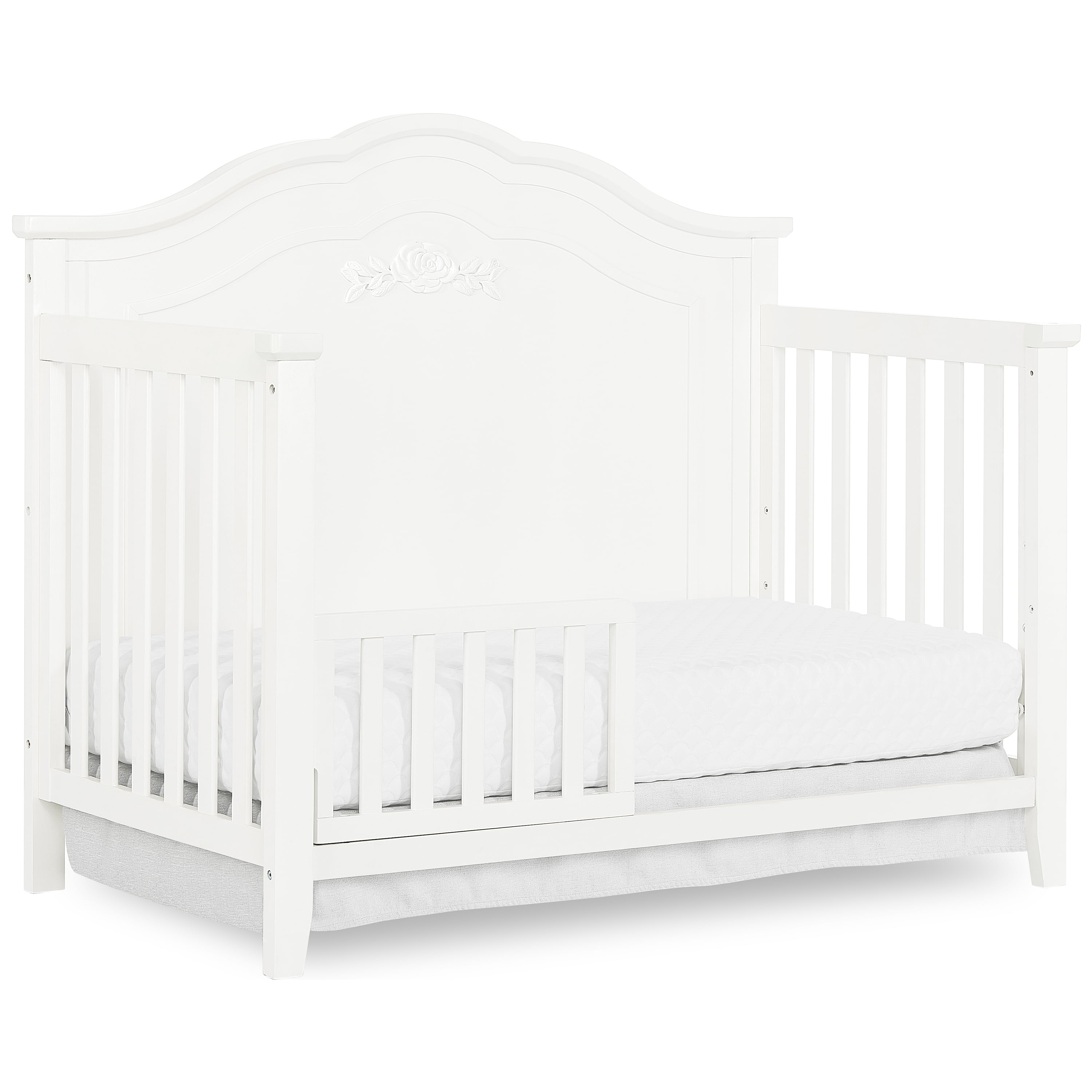 Dream On Me Tiana Convertible Crib Toddler Guard Rail, New Zealand Pinewood, Frost