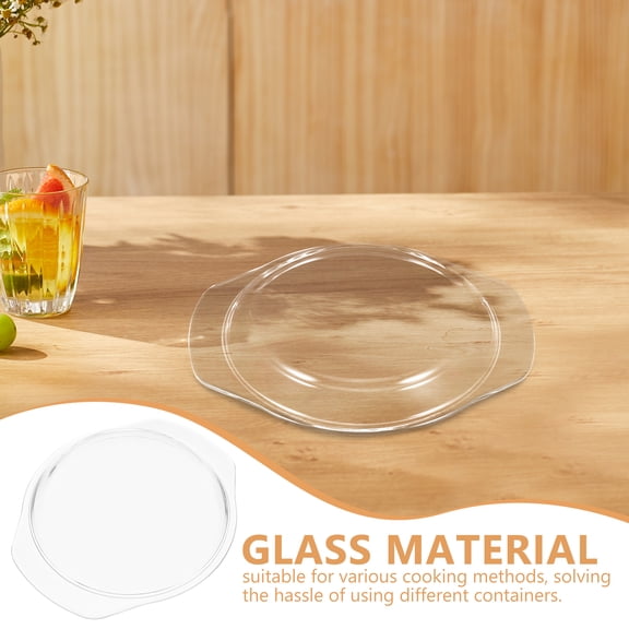 Clear Glass Microwave Splatter Cover Plate Lid for Microwaving and Steaming Kitchen Cooking Accessory