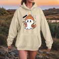 thumbnail image 5 of Towmus Women Cute Pattern Hoodie Girl Halloween Pumpkin Face Tops Cartoon Sweatshirt Long Sleeve Casual Streetwear, 5 of 6