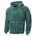 thumbnail image 4 of Long Sleeve Shirts for Men, Mens Sherpa Pullover Fuzzy Hoodies Sweatshirt Plush Spring Hoodie Sweater Tops, 4 of 9
