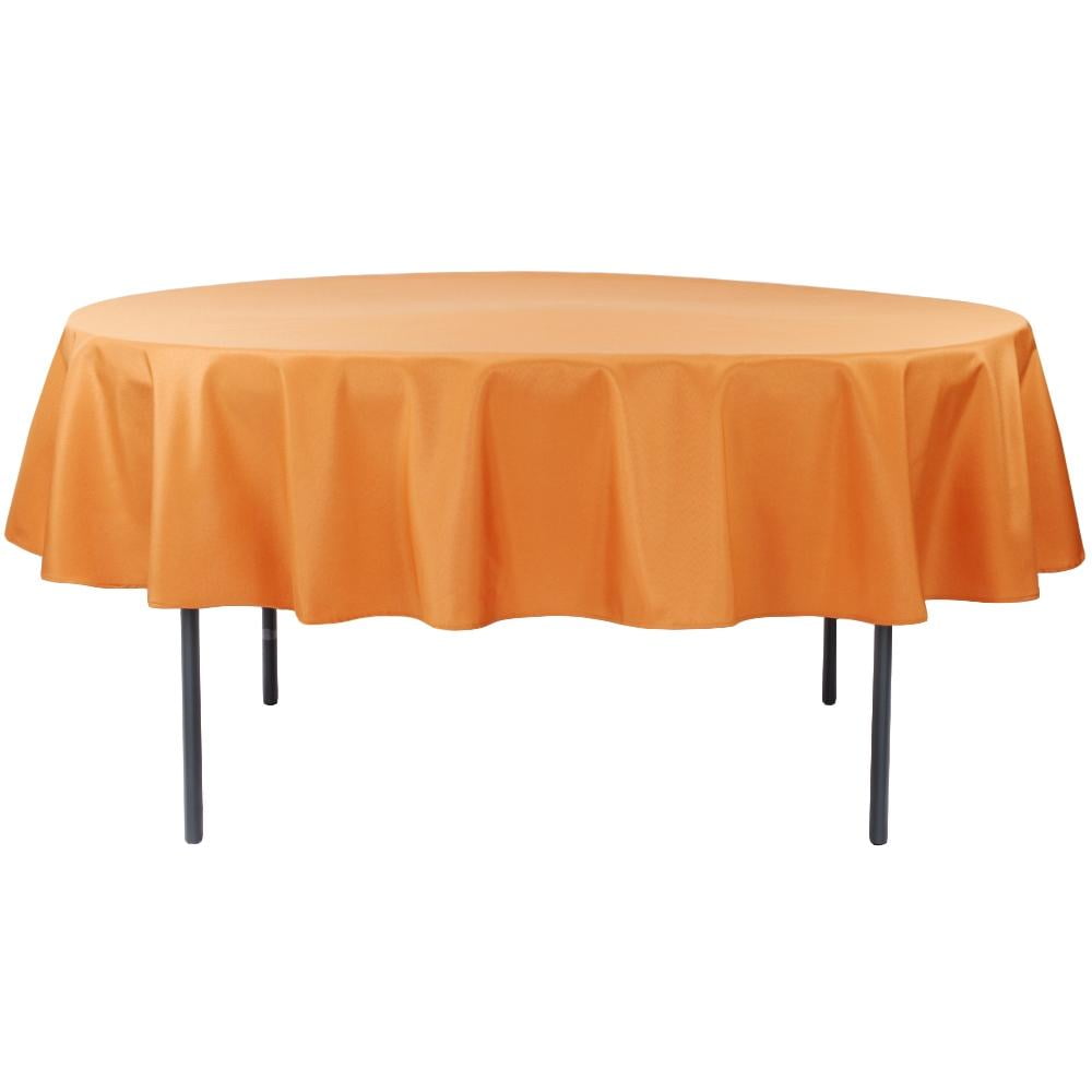 1 Pc, Polyester 90" Round Tablecloth Burnt Orange For Weddings, Trade