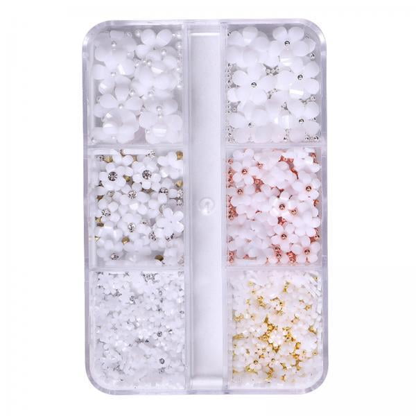 Abalorios de flores 3D Sunnimix para decoración de uñas 2 piezas