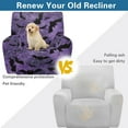 thumbnail image 4 of HELLHERO 1 Cushion Reclining Chair Cover Bat Spider Web Print Lift Chair Covers for Electric Recliner Power Lift Non Slip Fitted Sofa Cover for Recliner Couch, 4 of 8