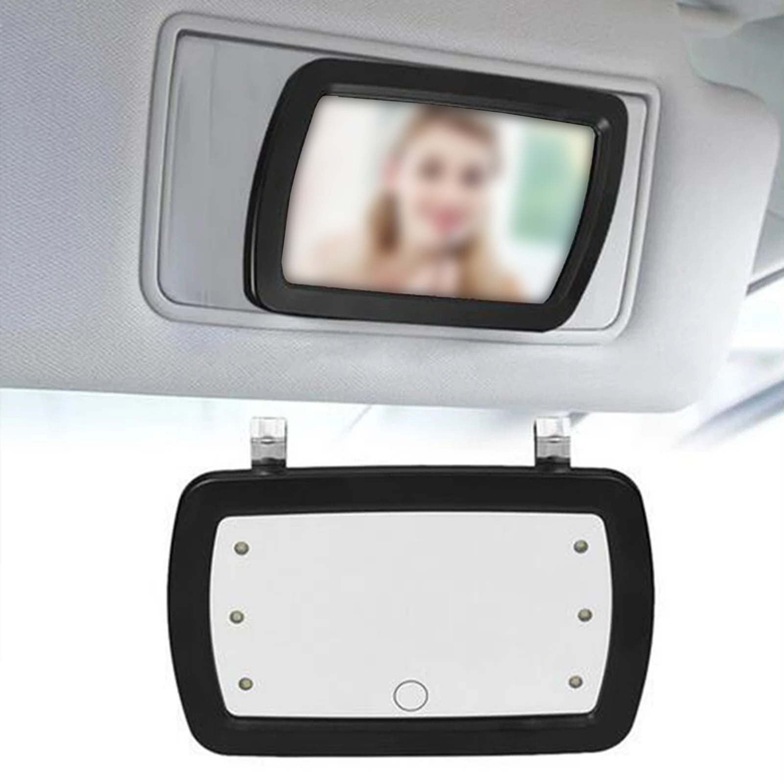 Car Visor Vanity Mirror Car Makeup Mirror with LED Lights for Car Truck SUV Rear View Mirror Sun-shading Cosmetic Mirror Built-In Lithium Battery