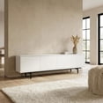 thumbnail image 3 of White Laminate TV Stand with 4 Doors and Modern Design, 3 of 6