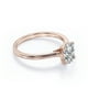 thumbnail image 3 of JeenMata Atractivo Anillo de Compromiso Solitario de Corte Ovalado de 1 Quilate con Punta en Baño de Oro Rosa de 18 K sobre Plata, 3 of 6