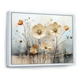 thumbnail image 2 of Designart "Minimalist Melodies In Beige Wildflower Meadows II" Wildflowers Floater Framed Canvas Prints, 2 of 5
