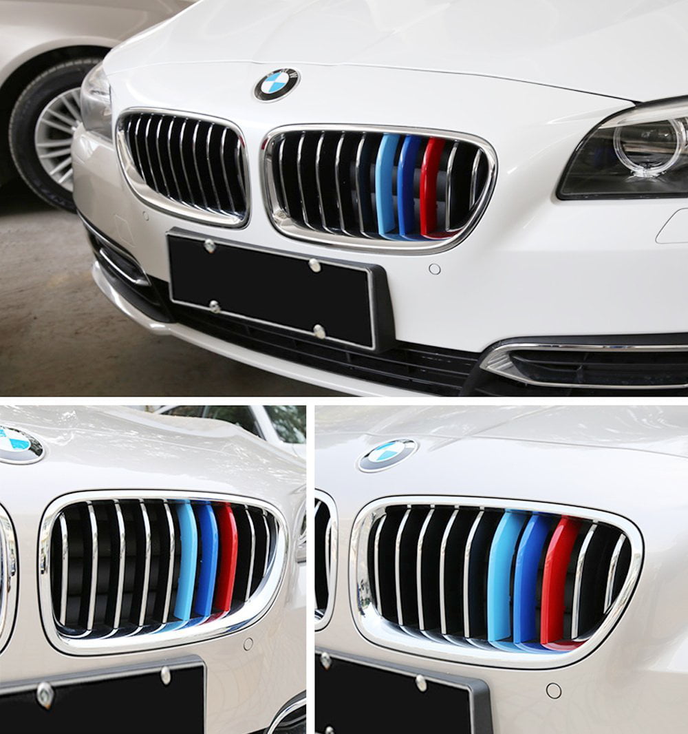 for BMW 2011-2017 5GT, 9 Beams Jackey Awesome Exact Fit ///M-Colored Grille Insert Trims for BMW 2011-2017 BMW F07 5 Series Gran Turismo 5GT Hatchback Front Center Kidney Grill 