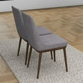 thumbnail image 4 of Allora 37"H Mid-Century Fabric/Wood Dining Chair in Gray (Set of 2), 4 of 8