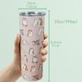 thumbnail image 4 of Pink 20oz Cat Tumblers Double Wall Cat Travel Mug Tumbler with Lid and Straw stainless steel Cute Pink Cat Vacuum Insulated Tumblers Cups Mugs Pink Cat Cups Birthday Gifts for Women/girls/Cat lovers, 4 of 4