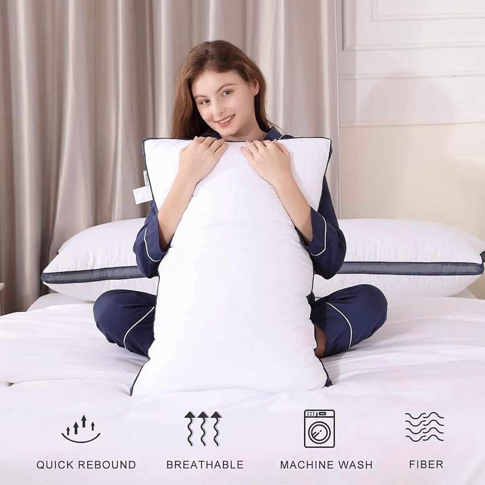 MY Pillows for Sleeping (2-Pack), Luxury Hotel Pillows Queen Size Set of 2,Bed Pillows for Side and Back Sleeper (Queen)