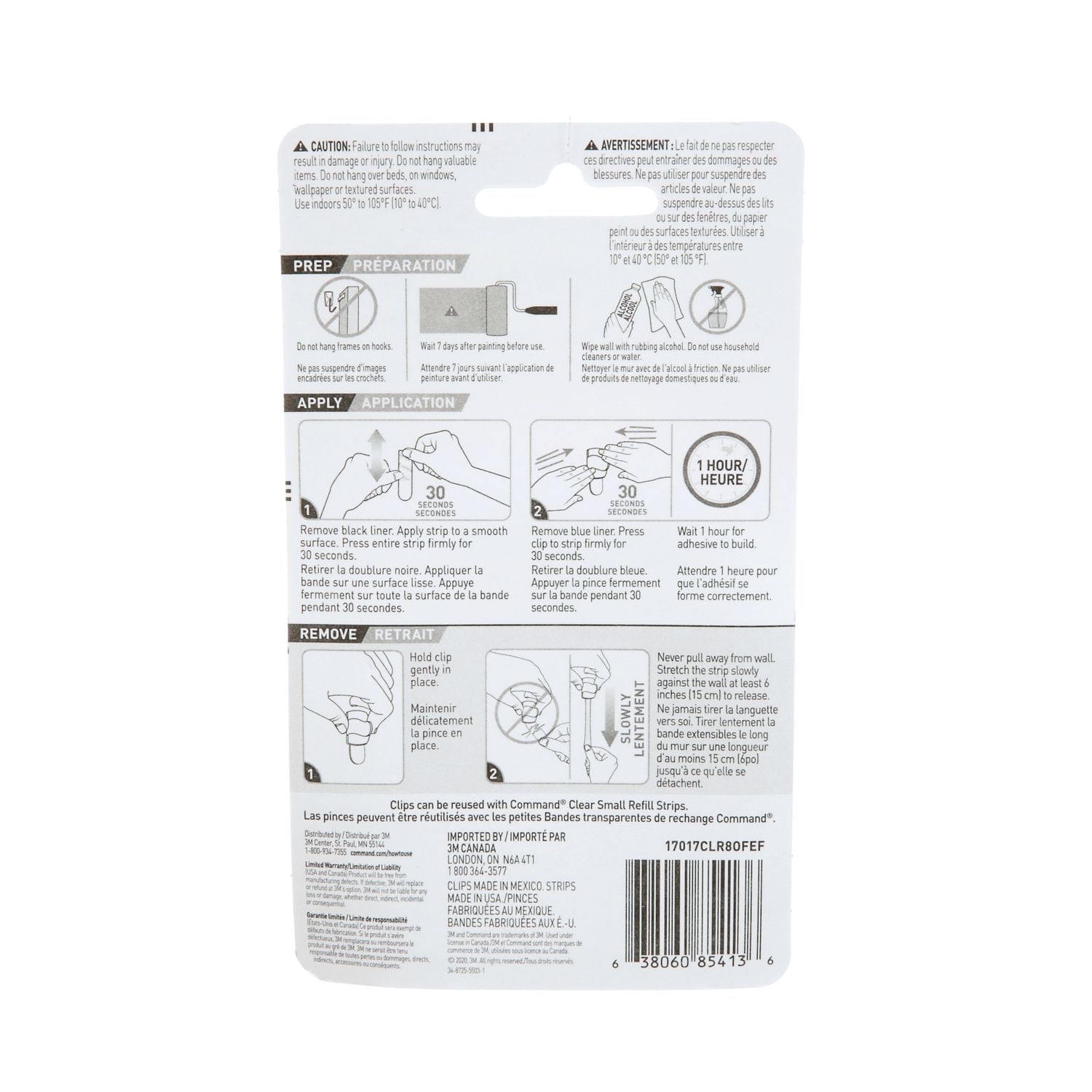 Command™ Cord Clips 17017CLR8OFEF, Clear