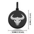 thumbnail image 2 of Stainless Steel Mythical Minotaur Head Round Medallion Keychain Circle Ring, 2 of 2