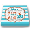 thumbnail image 2 of Personalized Canvas Birth Announcement Nursery Decor Gift, Safari Deer Design, Custom Name, Date, Weight & Length, Unique Boys & Girls Baby Shower Wall Art Presents, Color Turquoise # 1, Size - 24x24, 2 of 5