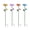 Multicolor, variant on 2 Pack Garden Pollinator Water Bath for Bees & Insects, Bright Metal Floral Drinking Station, Decorative Stake Draws Butterflies, Simple Assembly Durable Outdoor Lawn Decor