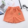 thumbnail image 5 of NOLDARES Toddler Kids Baby Boy Shorts Elastic Waist Shorts Summer Casual Short Pants Bottoms(Orange,18-24 Months), 5 of 7