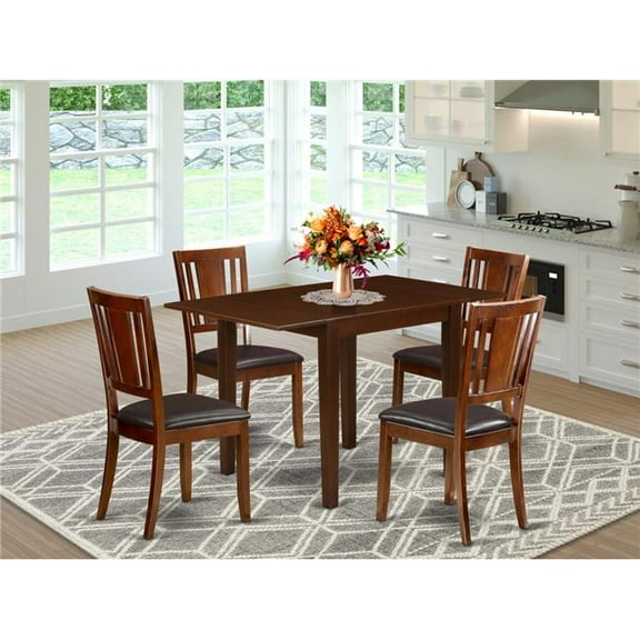 Norden Dining Room Table Set - Mahogany, Set of 5