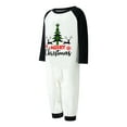 thumbnail image 4 of Family Matching Christmas Pajamas, Christmas Tree Letter Print Long-Sleeved Tops + Plaid Pattern Trousers Sleepwear Outfits, 4 of 9