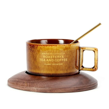 

European Bone China Coffee Cup Saucer Spoon Set 110ml Vintage Ceramic Mug Top Grade Porcelain Tea Cup Cafe Party Drinkware