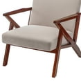 thumbnail image 6 of Homestock City Chic Accent Lounge Armchair 28.5x30.25x31.25 in - Mid-Century Modern, Solid Wood Frame, Soft Foam Cushions, Adjustable Feet, 6 of 7
