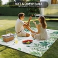 thumbnail image 4 of Green Leaf Outdoor Rug 3x5 Ft - Reversible Patio Rug Outdoor Camping Rugs, Fall Plant Country Vintage Watercolor White Washable Indoor Outdoor Area Rugs, Non-Slip Outdoor Carpet Runner for Deck/Porch, 4 of 8