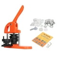 thumbnail image 2 of Button Maker, DIY Button Press Machine Kit with 400Pcs Button Parts, Paper Cutting Tool, 2 Blades, 2 Installation Wrenches, Detachable Pin Maker Machine for Businesses, Families, 2 of 7