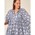 thumbnail image 4 of EASYBRAUS Women Floral Print Maxi Dress Boho Lantern Sleeve Loose Fit Spring 2025 S-2XL, 4 of 8