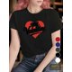 thumbnail image 1 of Camiseta "Mi Valentín" con corazones para mujer - Pura, cómoda, manga corta, cuello redondo, ideal para adultos, hombres, mujeres, adolescentes, jóvenes. Camiseta deportiva informal., 1 of 7