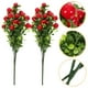 thumbnail image 4 of 6 piezas de ramas de cerezo artificiales, tallos de fruta de cerezo rojo falsos para decoración del hogar, simulación de fruta roja para decoración de escritorio de fiesta y arreglos florales, 4 of 4