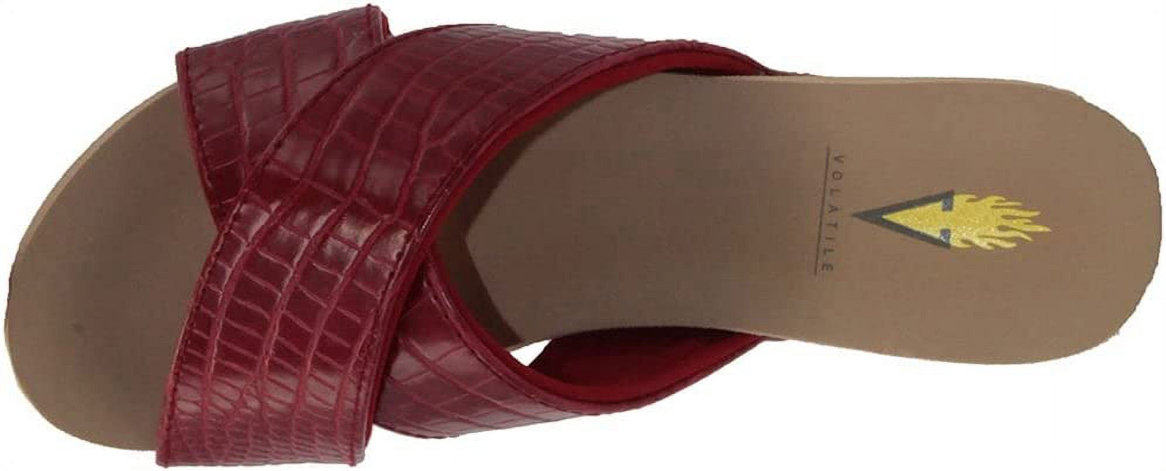 VOLATILE Women's Lantern Wedge Sandal – Slip-On Thong Sandal With 2.25" Wedge