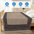 thumbnail image 4 of Black Brown Greek Key Cooling Blanket,Lightweight Summer Throw Blanket with Double Sided Cold Effect,Geometric Greece Ancient Farmhouse Geo Picnic Blankets Bed Sheet for Hot Sleepers 40"x60", 4 of 8