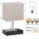 thumbnail image 5 of 2026 Table Lamps for Bedroom | Bedside Lamps with USB Charging Port | Dimmable Lamp for Bedroom | Bedside Light with 2 USB Ports and Phone Stands LED, 5 of 5