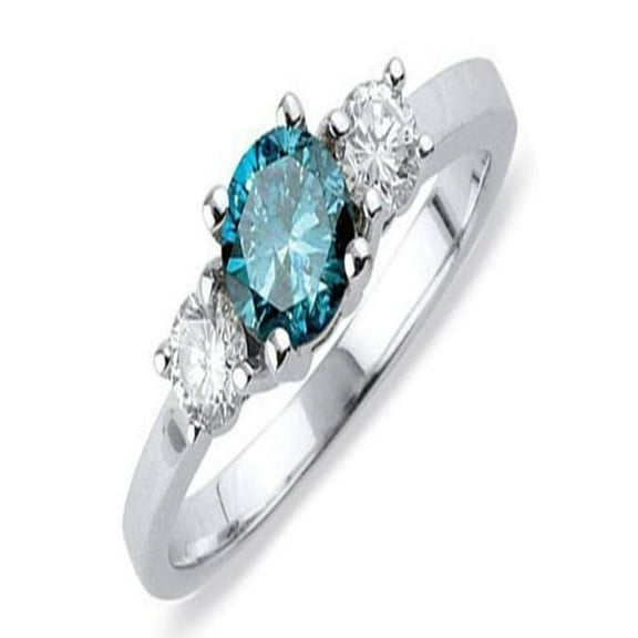 Limited Three Stone Sapphire time Sale Offer! Sparkling Trilogy Diamond Ring Half Carat Diamond on Gold