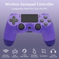 thumbnail image 2 of Game Controller for P4, Wireless Controller Compatible with P4/SLIM/PRO & PC with Dual Vibration & 6-Axis Gyro Sensor, 2 of 6
